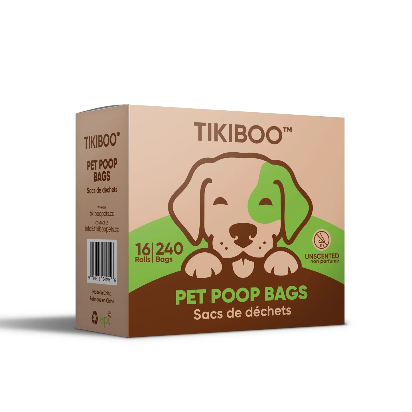 TIKIBOO Dog Poop Bags Leak-Proof Extra-Thick Pet Waste Bags for Big and Small Dogs Refill Rolls Unscented