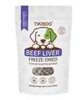 TIKIBOO Beef-Liver Dog Treats Freezed-Dried Dog High-Protein All Natural - 150 grams Front Side