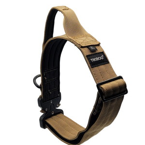 Tactical Nylon Dog Collar with Handle – Adjustable Heavy-Duty for Large Dogs 1.5